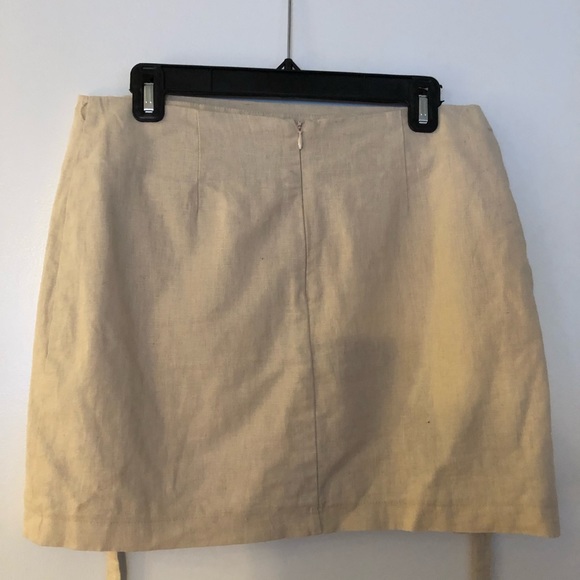 Linen/cotton blend mini skirt - Picture 4 of 7